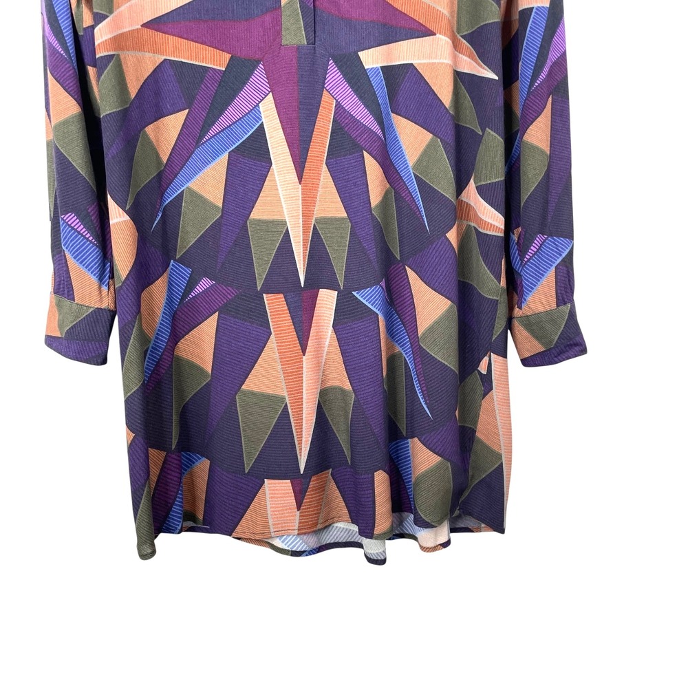 MARA HOFFMAN Compass‎ geometric kaleidoscope print dress Size L artsy boho - Picture 6 of 8